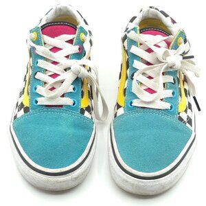 Vans Old Skool Checkerboard & Suede Multicolor Size 7.5 Women/6.0 Men